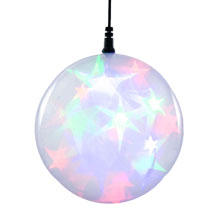 Battery-Operated 6" Clear Multi-Color Starfire Sphere Light