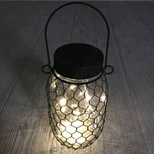 Solar Mason Jar w/ Chicken Wire GC93745