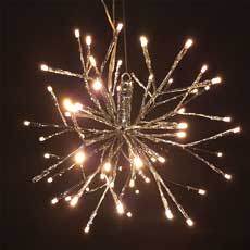  Warm White Starburst Spritzer Firework Light - 12" 64L