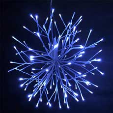 Cool White Starburst Spritzer Firework Light - 16" 96L  HB-TJM-16CW