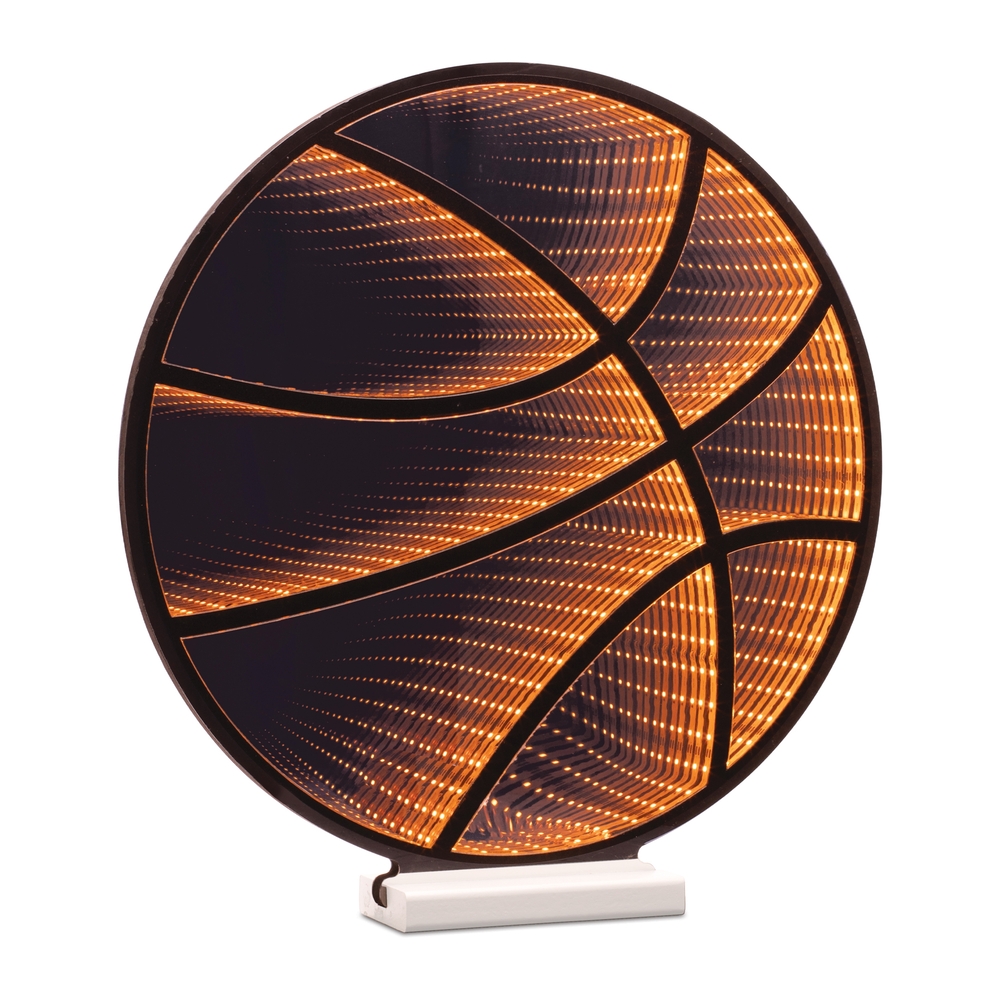EKKOLIGHT® Basketball LED Infinity Light Display with UL Plug - 17" Sports Acrylic Decoration 53560DS