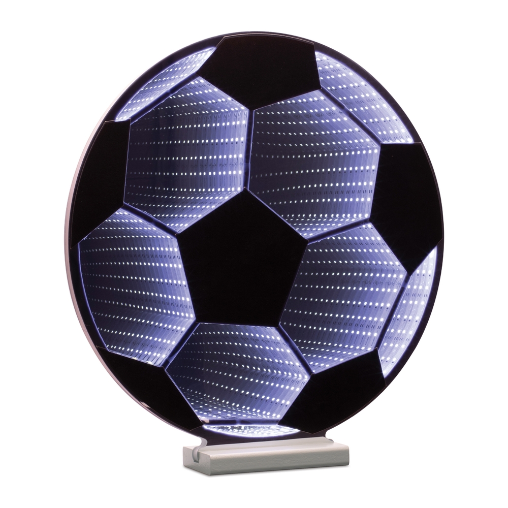 EKKOLIGHT® Soccer Ball LED Infinity Light Display with UL Plug - 17" Acrylic Sports Decoration 53561DS