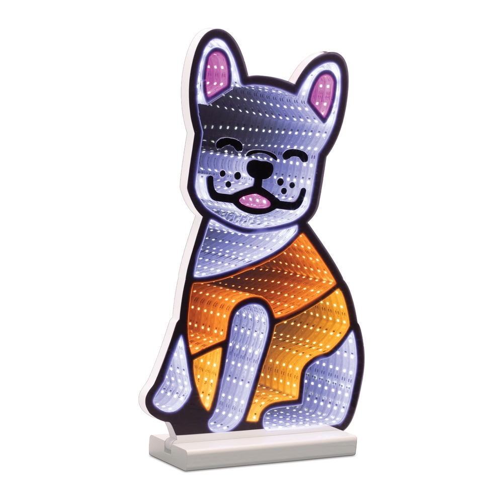 EKKOLIGHT® Dog LED Infinity Light Display with UL Plug - 16" Acrylic Decoration 53564DS