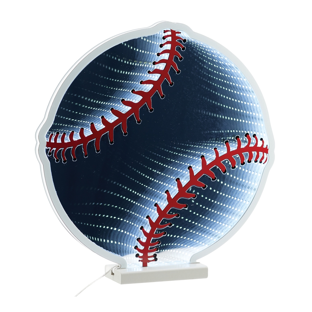 EKKOLIGHT® Baseball LED Infinity Light - 15.5" Plug-In Decorative Sports Display 53579DS