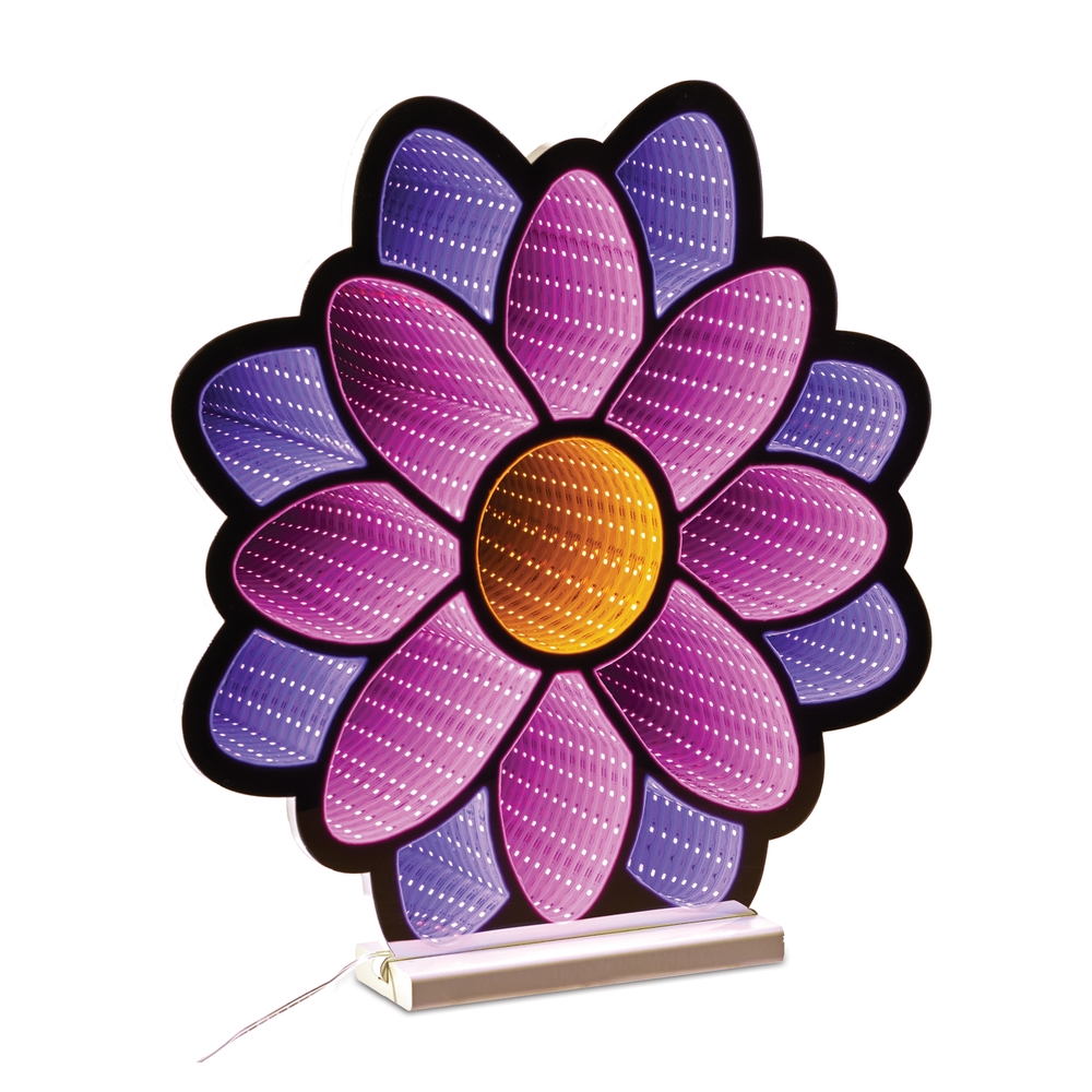 EKKOLIGHT® Flower LED Infinity Light Display with UL Plug - 16.5" Acrylic Floral Decoration 53587