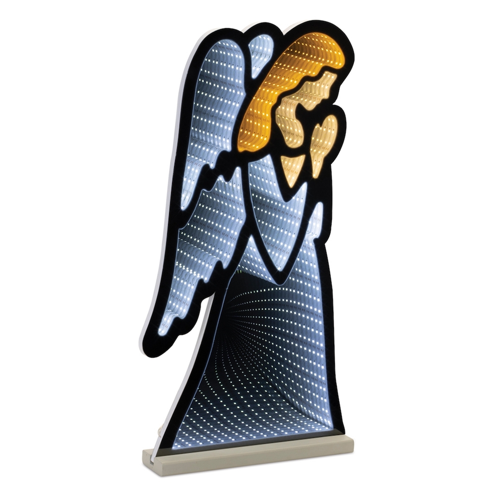 EKKOLIGHT® Angel LED Infinity Light Display with UL Plug - 24.5" Acrylic Christmas Decoration 90049DS