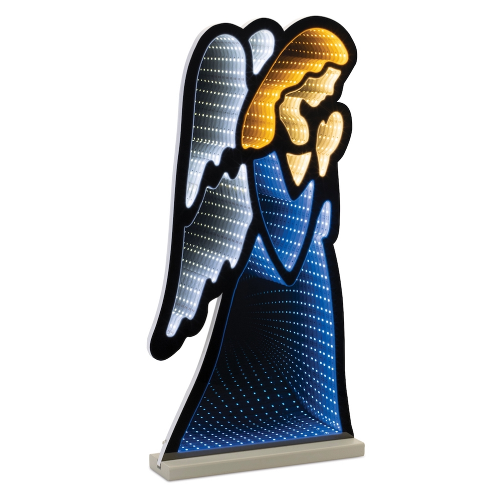 EKKOLIGHT® Blue Angel LED Infinity Light Display with UL Plug - 24.5" Acrylic Christmas Decoration 90050DS