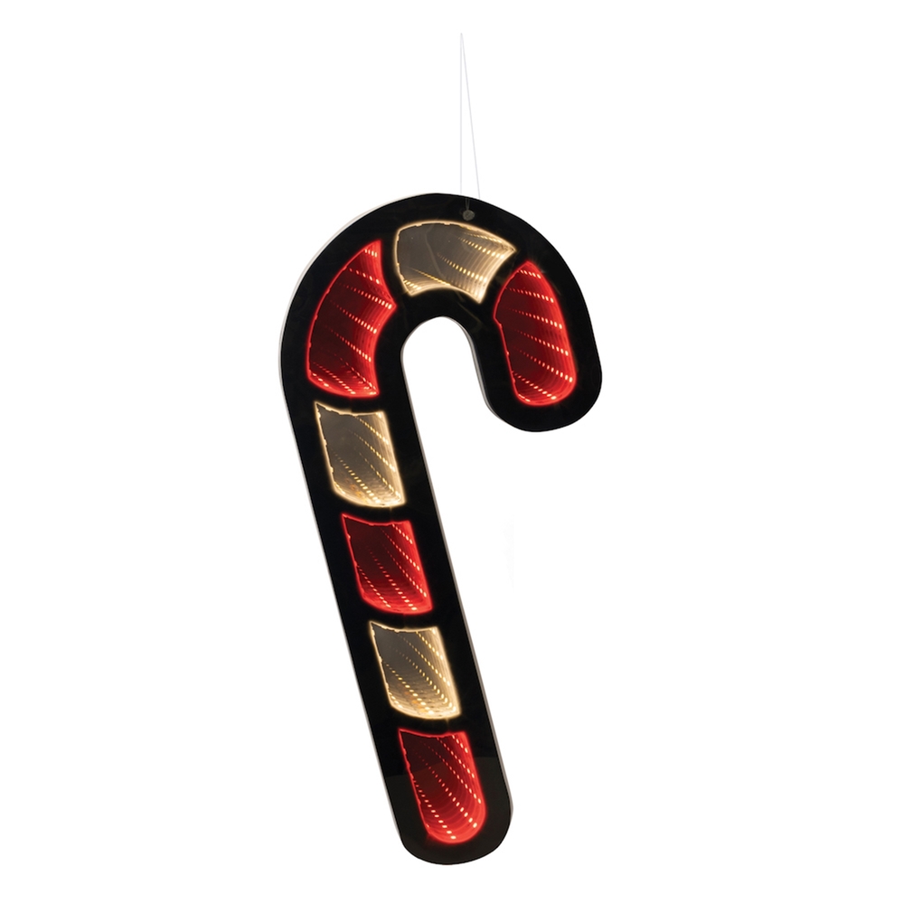 EKKOLIGHT® Candy Cane LED Infinity Light Display with UL Plug - 16" Acrylic Christmas Decoration 91270DS