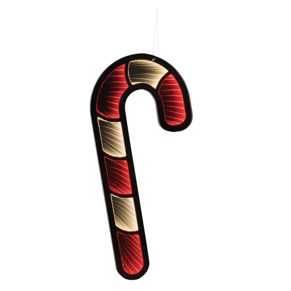 EKKOLIGHT® Candy Cane LED Infinity Light Display with UL Plug - 23.5" Acrylic Christmas Decoration 91271DS