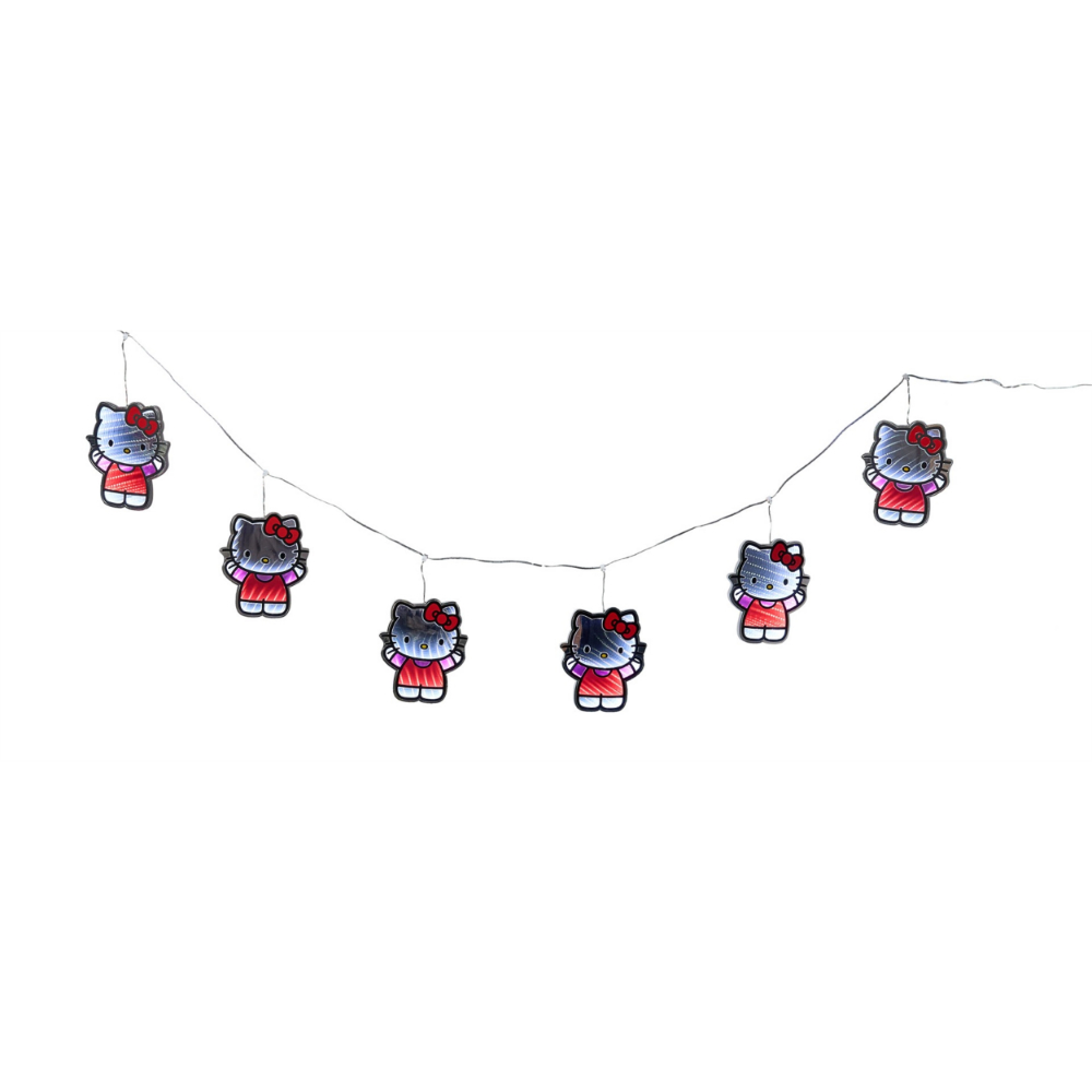 EKKOLIGHT® Hello Kitty Garland LED Infinity Light Display with UL Plug - 8"H x 6'L Acrylic Christmas Decoration 99005DS