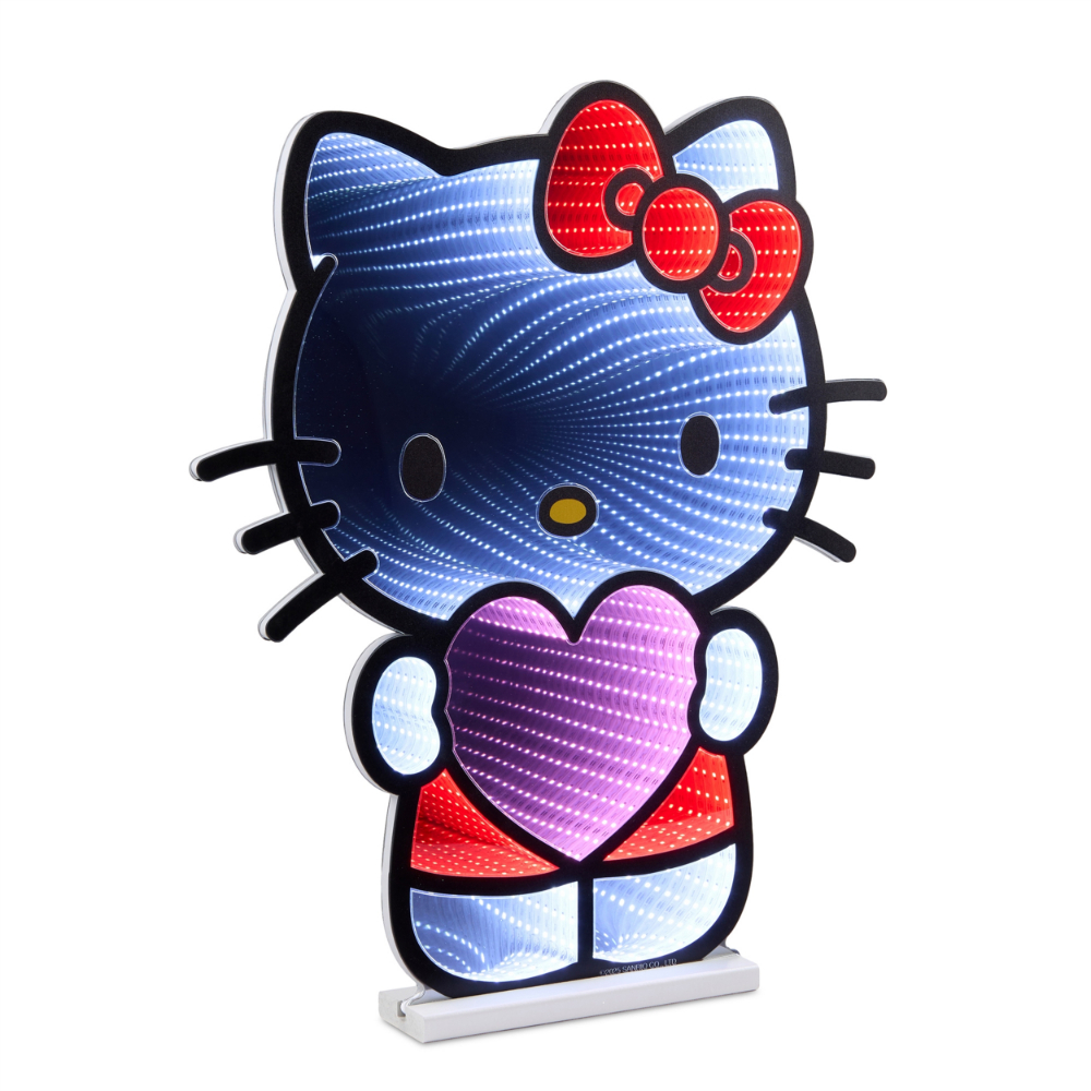 EKKOLIGHT® Hello Kitty Heart LED Infinity Light Display with UL Plug - 24" Acrylic Decoration 99007DS