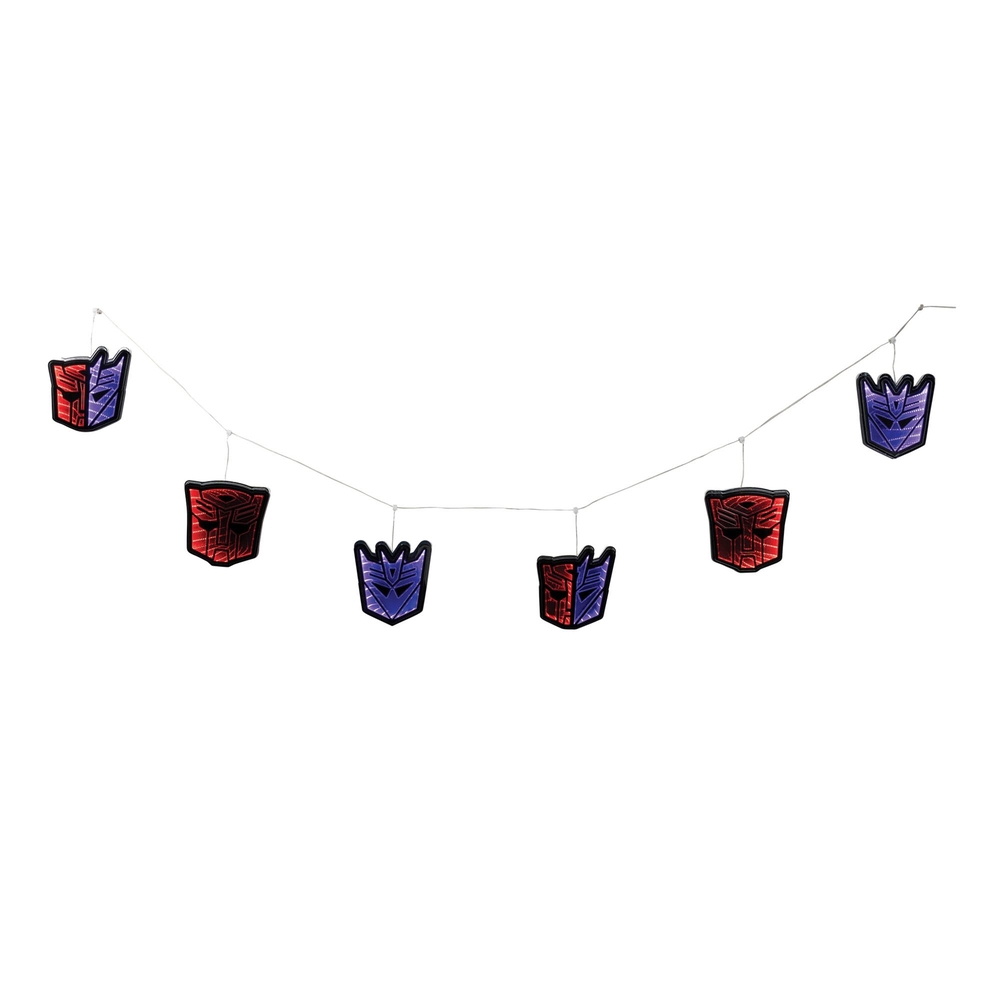 EKKOLIGHT® Hasbro Transformers Autobot & Decepticon Garland 5.5' x 10" LED Light Acrylic Plug-In 99104DS