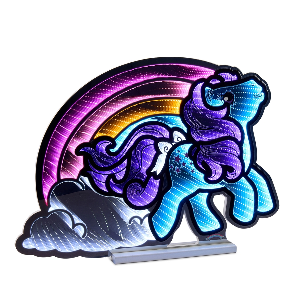 EKKOLIGHT® Hasbro Blue Belle Rainbow LED Infinity Light - 18" Acrylic Plug-In My Little Pony Decor 99123DS