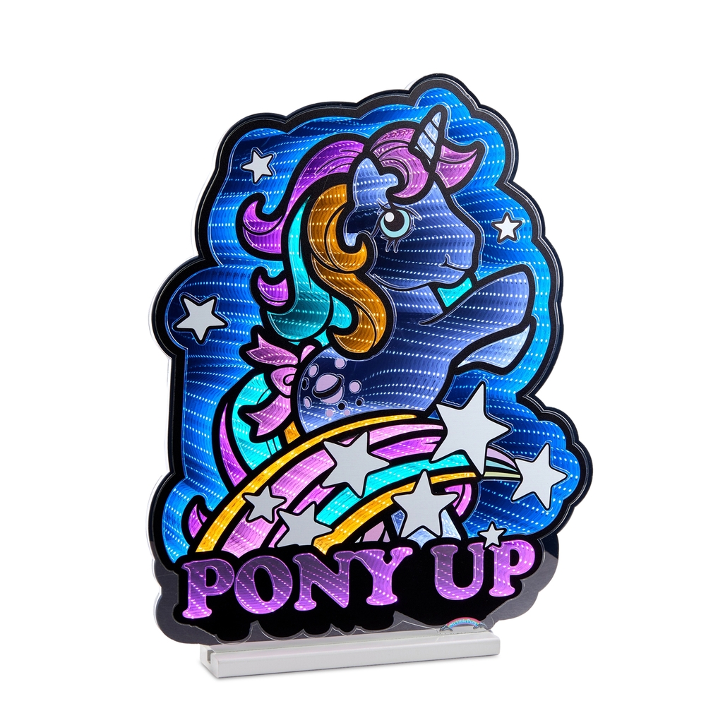 EKKOLIGHT® Hasbro Moonstone Pony Up LED Infinity Light - 24" Acrylic Plug-In My Little Pony Decor 99125DS