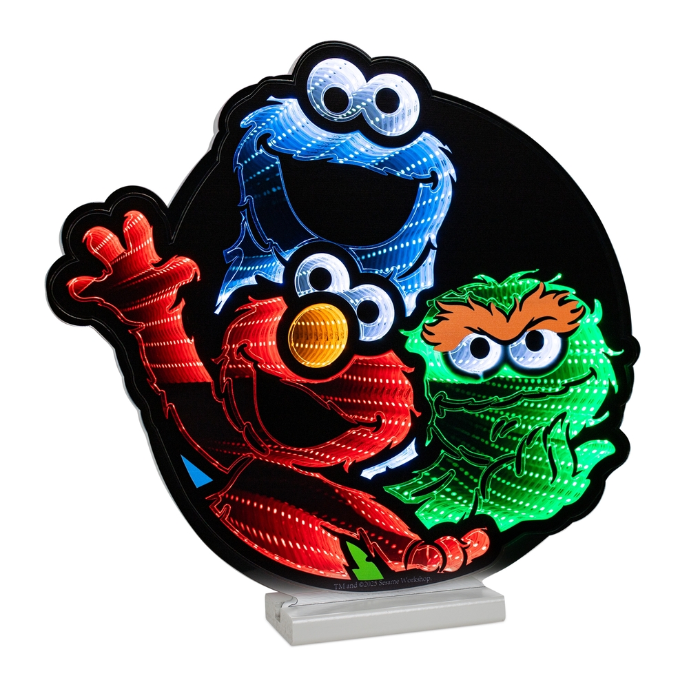 EKKOLIGHT® Sesame Street Characters 16" LED Infinity Light Acrylic Plug-In Decor 99156DS