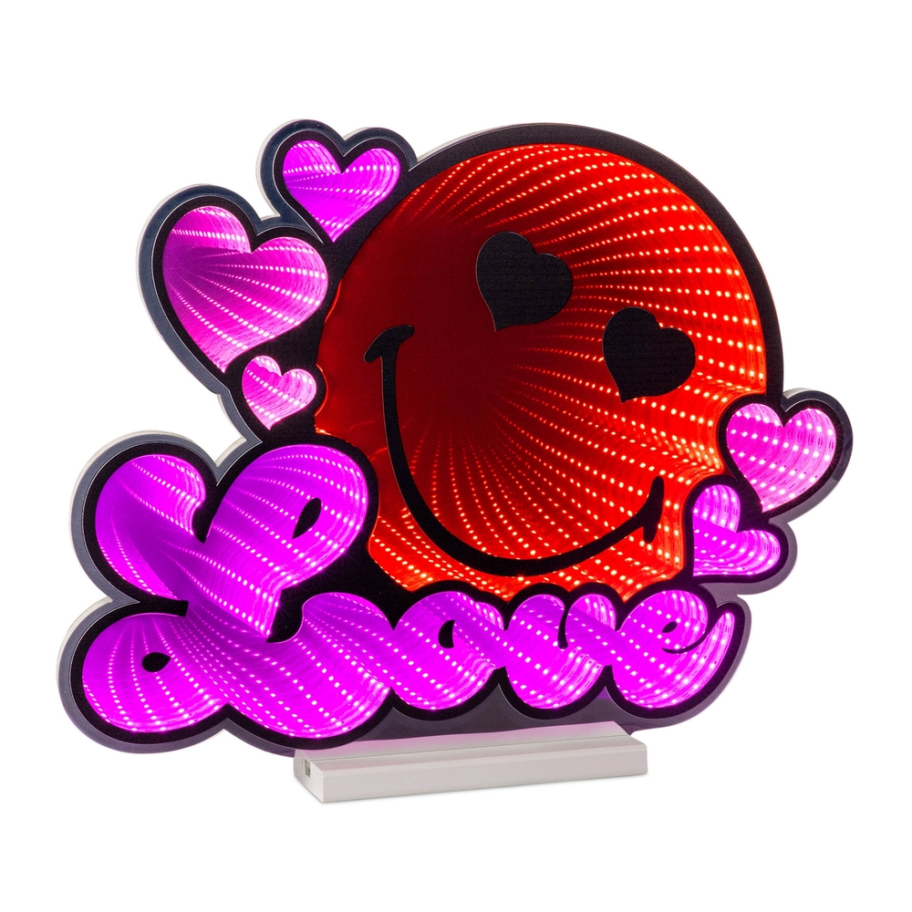 EKKOLIGHT® SmileyWorld® Love Heart 15" LED Infinity Light Acrylic Plug-In Decor 99216DS