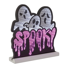 Triple Ghost/Spooky Ekkolight LED Halloween Decoration 12.5"H Acrylic UL Plug - 0.20 Cube.ft 53547DS
