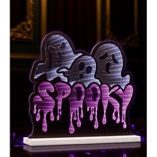 Triple Ghost/Spooky Ekkolight LED Halloween Decoration 15"H Acrylic UL Plug - 0.30 Cube.ft 53548DS