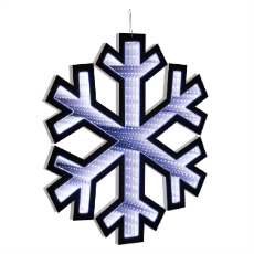 Holiday Snowflake Ekkolight LED Christmas Decoration 15.75"H Acrylic UL Plug - 0.29 Cube.ft 94337DS