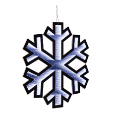 Holiday Snowflake Ekkolight LED Christmas Decoration 24"H Acrylic UL Plug - 0.65 Cube.ft 94338DS