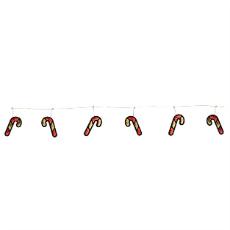 Candy Cane Ekkolight LED Christmas Garland 74.5"L Acrylic UL Plug - 0.09 Cube.ft 94377DS