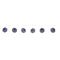 Snowflake Ekkolight LED Christmas Garland 76.75"L Acrylic UL Plug - 0.13 Cube.ft 94496DS