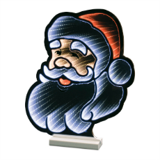 Santa Head Ekkolight LED Christmas Decoration 16"H Acrylic UL Plug - 0.27 Cube.ft 95913DS