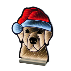 Holiday Dog Ekkolight LED Christmas Decoration 16.5"H Acrylic UL Plug - 0.26 Cube.ft 95917DS