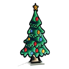 Tree with Ornament Ekkolight LED Christmas Decoration 47"H Acrylic UL Plug - 1.90 Cube.ft 95943DS