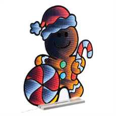 Peppermint Gingerbread Man Ekkolight LED Christmas Decoration 31"H Acrylic UL Plug - 0.92 Cube.ft 95947DS