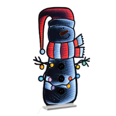 Holiday Snowman Ekkolight LED Christmas Decoration 36"H Acrylic UL Plug - 1.04 Cube.ft 95951DS