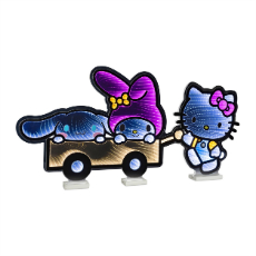 Hello Kitty and Friends Wagon Ekkolight LED Holiday Decoration Acrylic UL Plug - 1.03 Cube.ft 99000DS