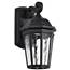 Satco East River Collection 1-Light Smart LED Outdoor Small Wall Fixture - Starfish RGBTW, CCT Selectable, Matte Black, Clear Water Glass 62-5945