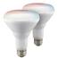 Satco Starfish BR30 Smart LED Bulbs - 9.5W, RGB & Tunable White, 800 Lumens, 120V, 2-Pack S11256