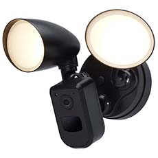 Satco Starfish 20W Smart Bullet Outdoor Security Light with Camera - 3K/4K/5K CCT Selectable, Black Finish 65-931