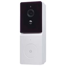Satco Starfish Smart Doorbell Security Camera - White Doorbell with White Chime, White Finish 65-935