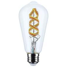 Satco Starfish ST19 Smart LED Bulb - 6W, RGB & Tunable White (2700K-5000K), Clear, 120V, Medium Base S11240