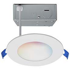 Satco Starfish 4" Smart LED Direct Wire Low Profile Downlight - 9W, RGB & Tunable White, 90 CRI, 120V, White Finish S11560