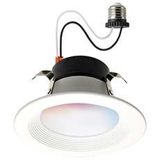 Satco Starfish 4" Smart LED Retrofit Downlight - 10.5W, RGB & Tunable White, 90 CRI, 120V, White Finish S11568