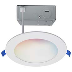 Satco Starfish 6" Smart LED Direct Wire Downlight - 11W, RGBTW, Remote Driver, Round, White Finish S11637