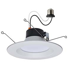 Satco Starfish 5-6" Smart LED Retrofit Downlight - 11W, RGBTW, Round, White Finish S11639