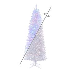 White Salem Pencil Artificial Pre-Lit Christmas Tree - 6.5' VM-A103266LEDCC