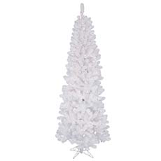 White Salem Pencil Pine Artificial Christmas Tree, Colored Dura-lit LED Lights - 7.5' VM-A103277LED