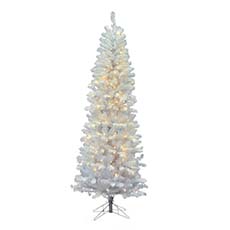 White Salem Pencil Pine Artificial Christmas Tree, 550 Warm White LED Lights - 9.5' VM-A103286LED