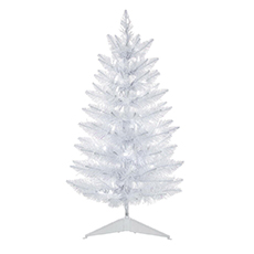 30" Sparkle Spruce Pencil Artificial Christmas Tree, Multi-Colored LED Lights VM-A104032LED