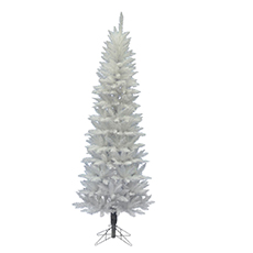 Sparkle White Spruce Pencil Artificial Christmas Tree, Unlit - 7.5' VM-A104075