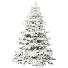 Flocked Alaskan Pine Artificial Christmas Tree - 5.5' x 49" VM-A806356