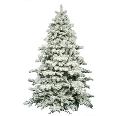 Flocked Alaskan Pine Artificial Christmas Tree - 10' x 82" VM-A806385