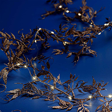 4.9' Champagne Micro LED Deco Garland String Lights - 30 Lights - Warm White KM482107-3
