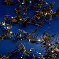 4.9' Gold Micro LED Deco Garland String Lights - 30 Lights - Warm White KM482107-1